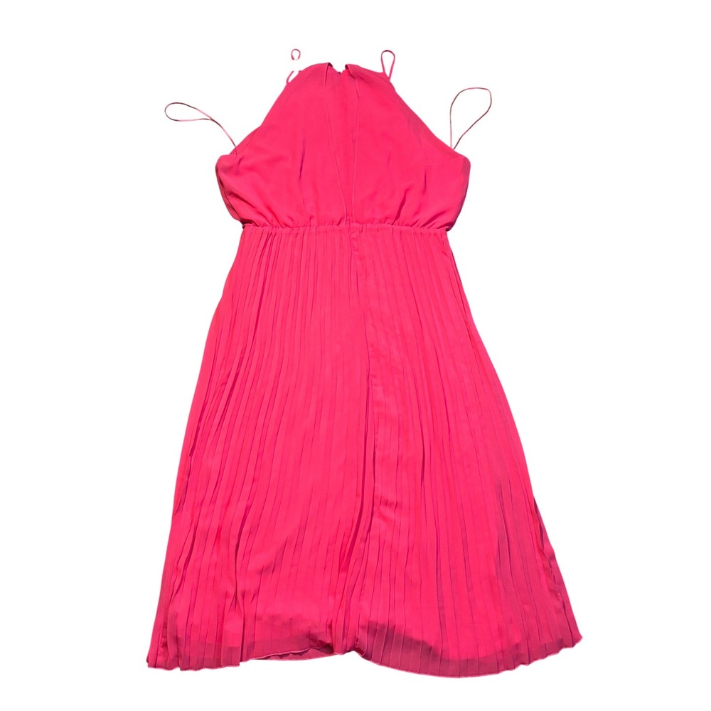 NWT‎ Sam Edelman Pink Smock Pleated Dress Pretty Pink Cocktail Party Bold Girly - Picture 5 of 7